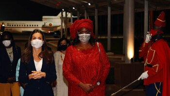 La reina de España viajó