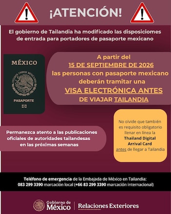 Visa de Tailandia para mexicanos