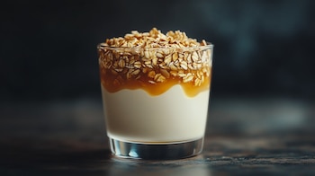 Copas de cristal rellenas con