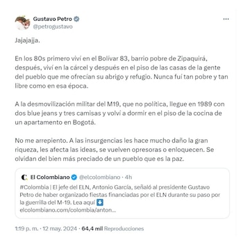 Gustavo Petro y su respuesta a alias Antonio García