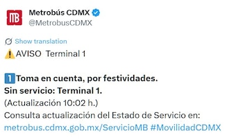 Avance en tiempo real de las diversas líneas de la red de transporte público capitalino.