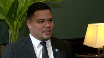 El ministro de Relaciones Exteriores de Tuvalu, Simon Kofe. REUTERS TV/ via REUTERS/File Photo