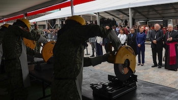 Sheinbaum recuerda que la mayor parte de las armas vienen de EEUU durante evento de “Sí al desarme, sí a la paz”. (Fotos: Presidencia)