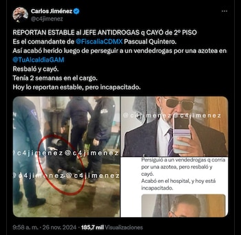 Pascual Quintero sufrió una caída