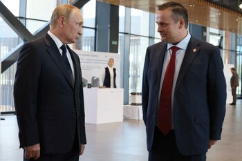 Vladimir Putin durante un encuentro