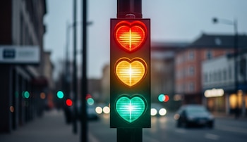 Semáforo de corazones visualesia