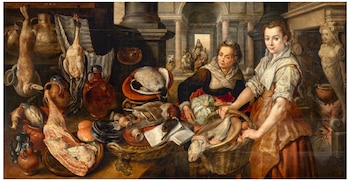 Cristo en casa de Marta y María, de Joachim Beuckelaer (Museo Nacional del Prado)
