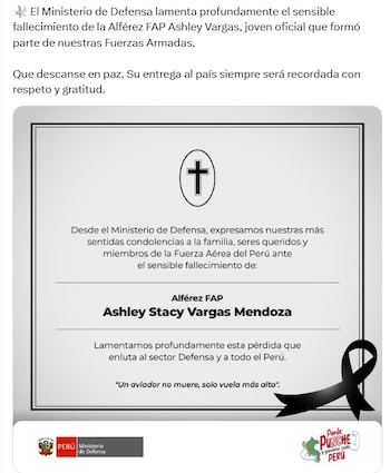 Comunicado del Ministerio de Defensa