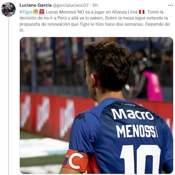 Lucas Menossi y su frustrado