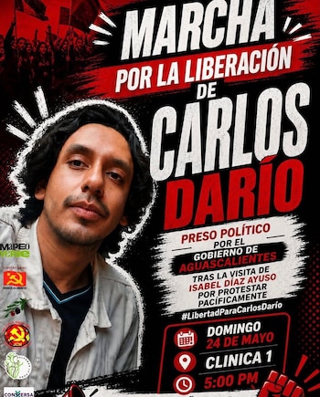 Se organizan movilizaciones para liberar a Carlos Darío.