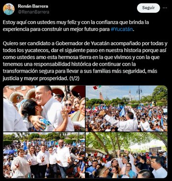 Renán Barrera se perfila como