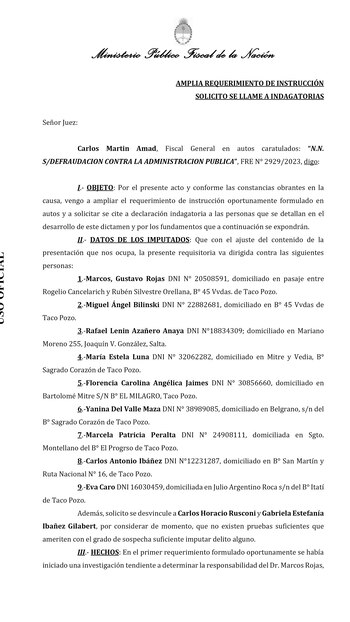 Una causa judicial en la