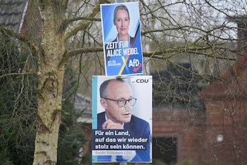 Alice Weidel (AfD) y Friedrich Merz (CDU) (REUTERS)