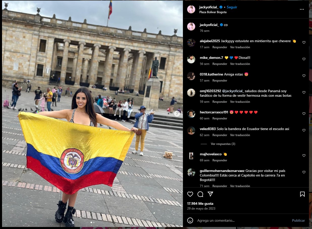 Jacky Rodríguez en Colombia. (Captura de pantalla)
