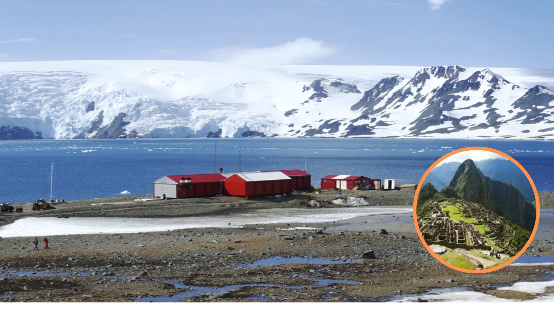 a elección del nombre y la inclusión de una piedra de Machu Picchu en la estación simbolizan un puente entre el patrimonio histórico y la ambición científica de Perú. (Composición: Infobae / DIHIDRONAV / Andina)