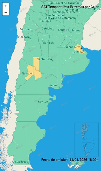 Las alertas amarillas por temperaturas