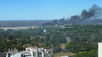 El incendio en Costanera Norte