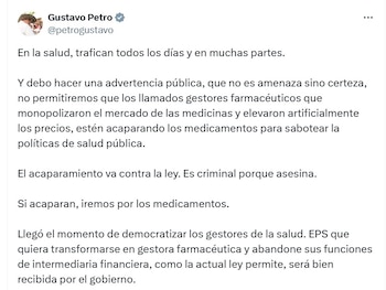 Gustavo Petro, presidente de Colombia.