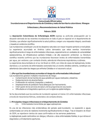 El gremio de infectólogos pidió