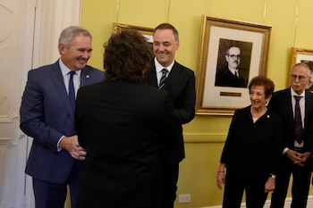 El presidente Javier Milei se reunió hoy con el presidente de B’nai B’rith Internacional, Robert Spitzer - Manuel Adorni