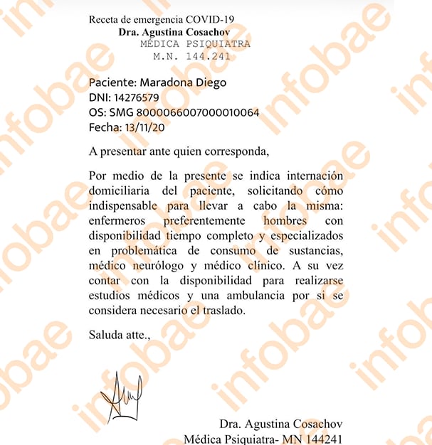 El pedido de Agustina Cosachov a la prepaga