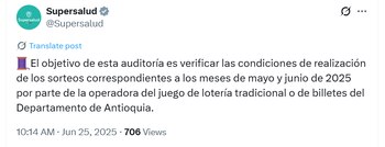 la entidad señaló que la