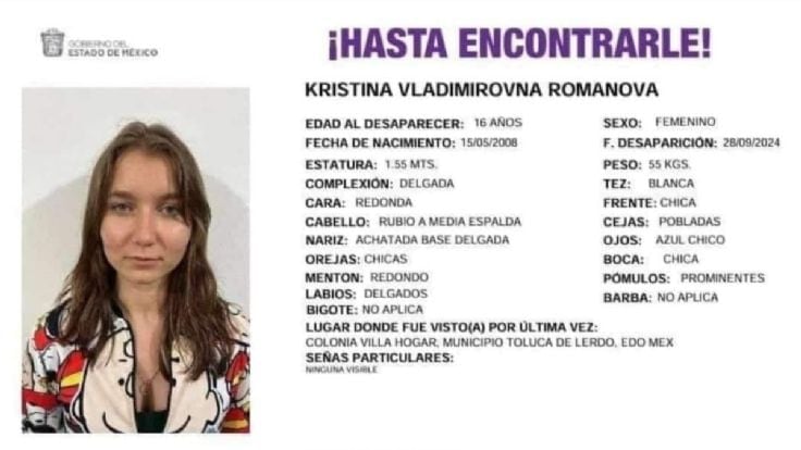 La joven de entonces 16 años, hija adoptiva de Marina Romanova, profesora de la UAEMex, fue ingresada a un centro del Sistema para el Desarrollo Integral de la Familia del Estado de México (DIFEM) debido a denuncias por presunta violencia familiar. (Redes Sociales)