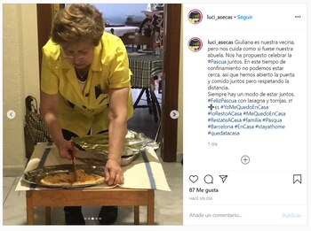 Lucía subió fotos del almuerzo