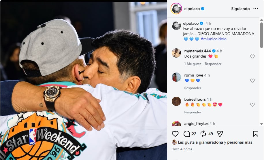 El Polaco también le dedicó unas sentidas palabras del futbolista