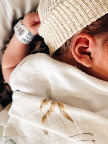 Los flamantes padres fotografiaron al