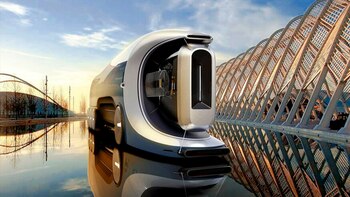 Cabina de vidrio y espacio