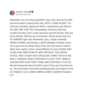 El mensaje de Donald Trump