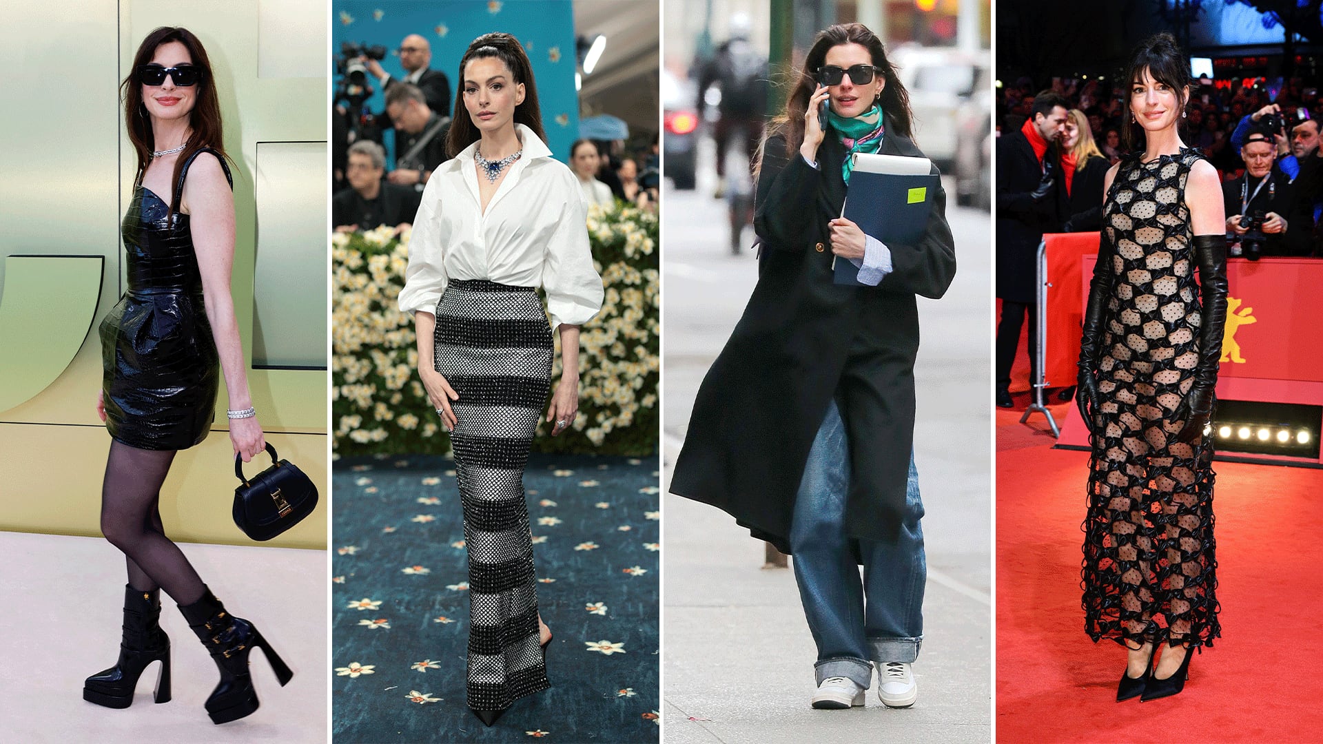 De la alta costura al “street style”: ocho looks de Anne Hathaway que reflejan su influencia en la moda