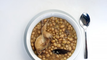 Receta de alubias blancas con