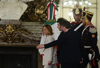 Javier Milei y Georgia Meloni