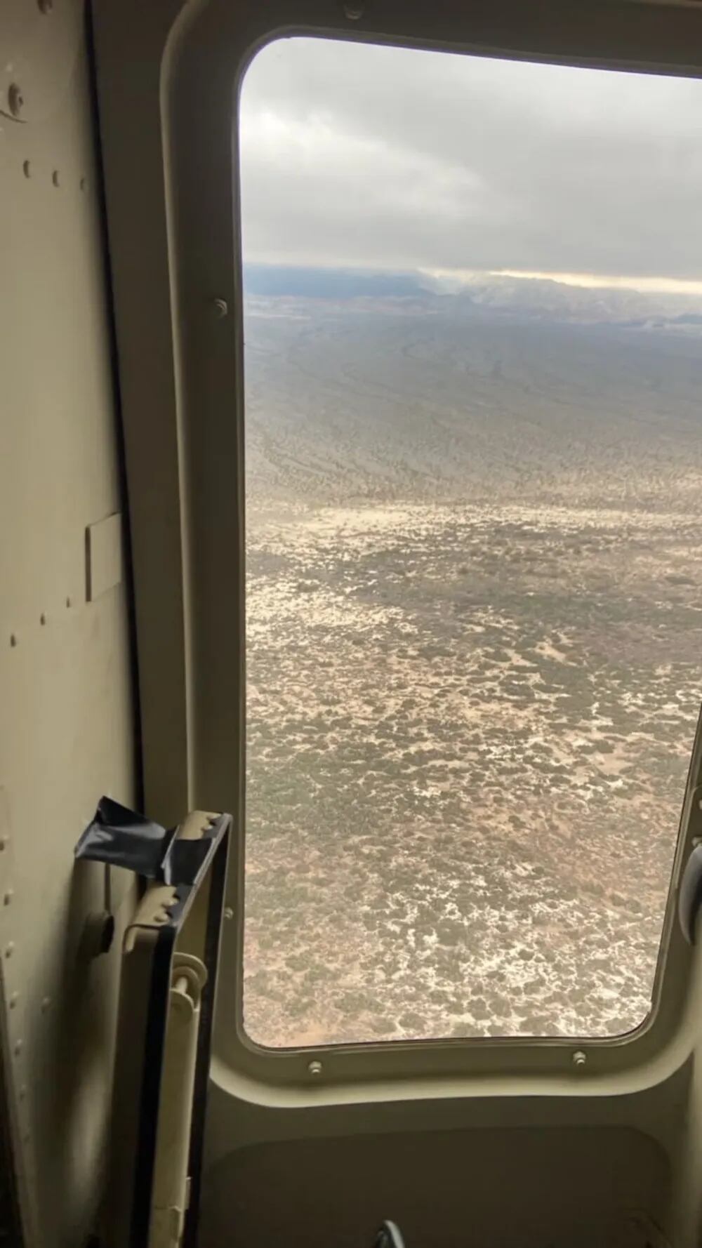 Germán Videla envió la fotografía al periodista Mauricio Dávila minutos antes de que la aeronave cayera en la zona norte del Parque Provincial Ischigualasto