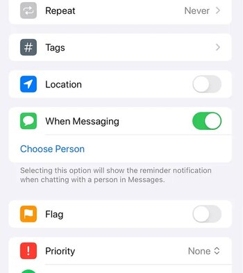 Los recordatorios se pueden vincular