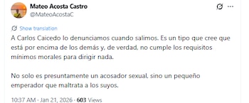 El antropólogo aseguró que a