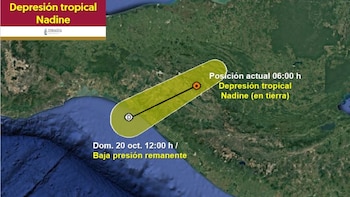 El centro del ciclón se