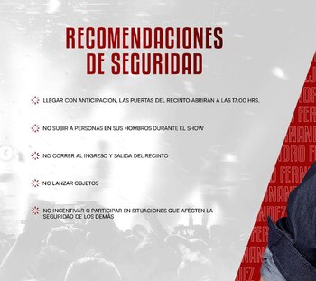 Recomendaciones para el concierto de