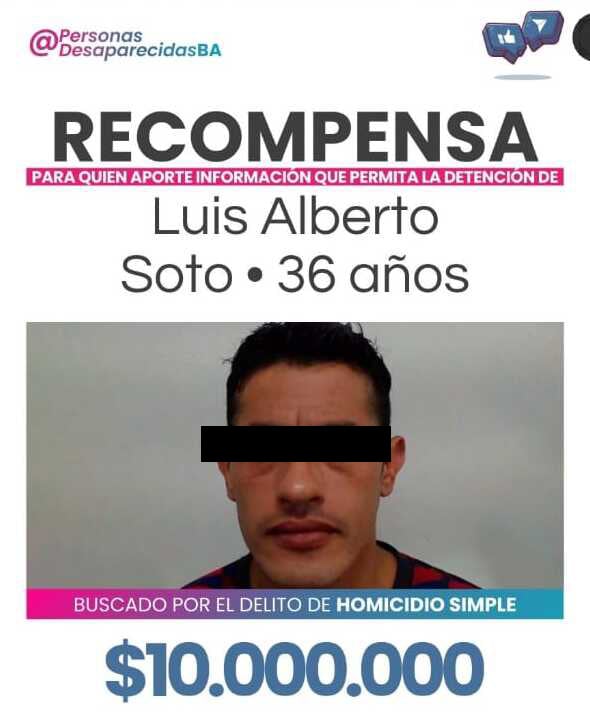 Las autoridades ofrecían una recompensa por datos para ubicar a Soto