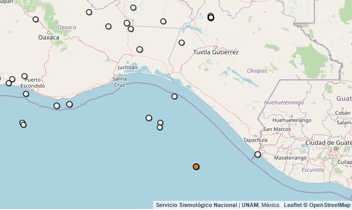 Terremoto em Chiapas. (SSN)