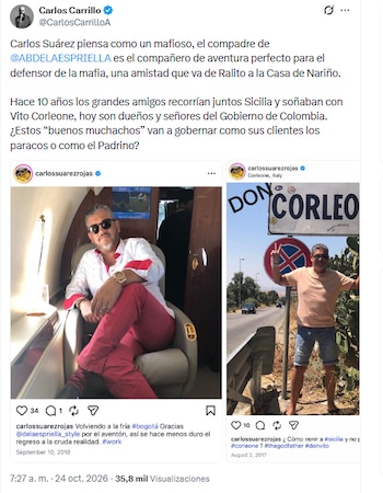 Carlos Carrillo atacó por redes a Carlos Suárez