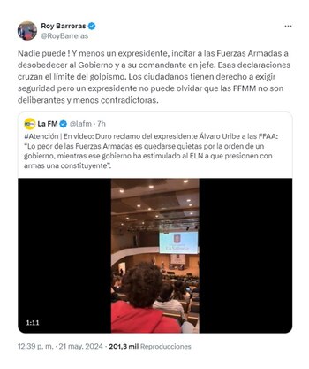 Con este mensaje, el embajador