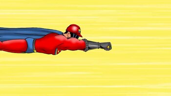 "SuperBigote" vuela como Superman