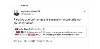 El tuit de Nielsen, refiriéndose