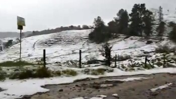 Fuerte granizada en Antioquia: campesinos