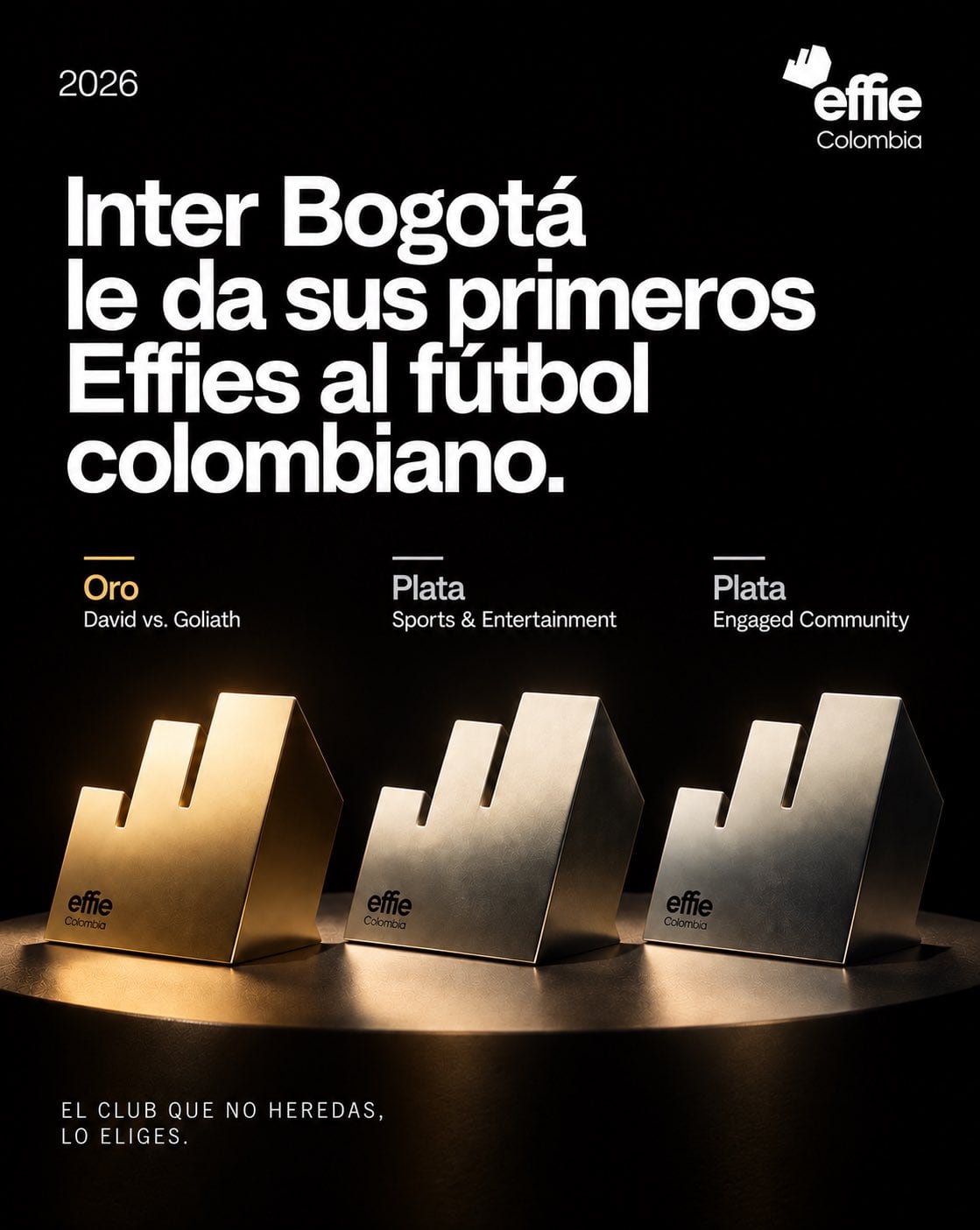 Inter Bogotá ganó un Effie de Oro en 2026 y se convirtió en el primer club del fútbol colombiano en lograr ese reconocimiento - crédito Internacional de Bogotá