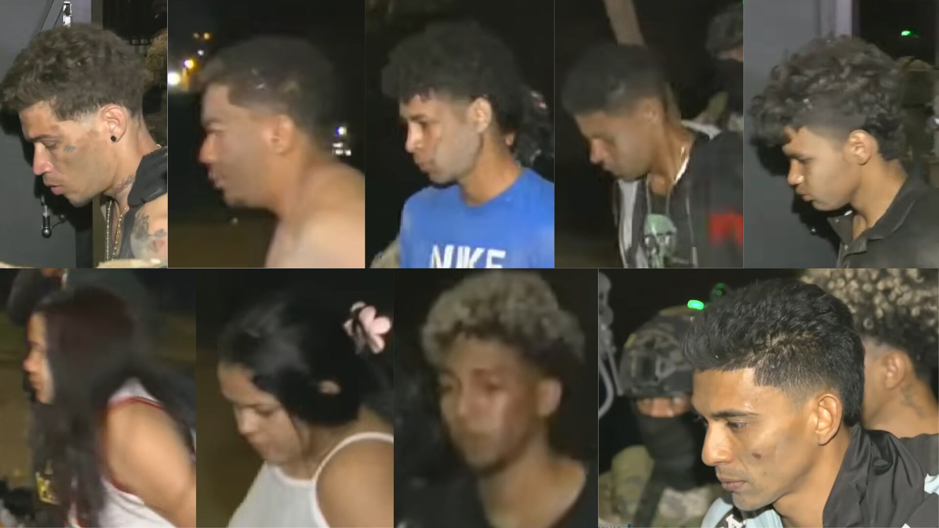 La Policía Nacional del Perú capturó a más de 20 integrantes de organizaciones criminales, incluyendo presuntos cabecillas de extorsión y sicariato, durante un megaoperativo en el distrito de El Agustino. (Composición: Infobae Perú / TV Perú Noticias)