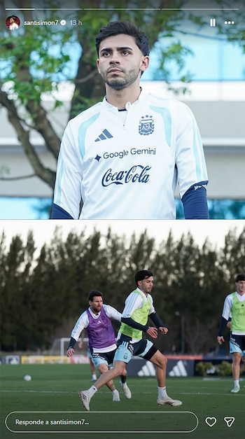 Capturas de posteos de compañeros de Selección a Messi